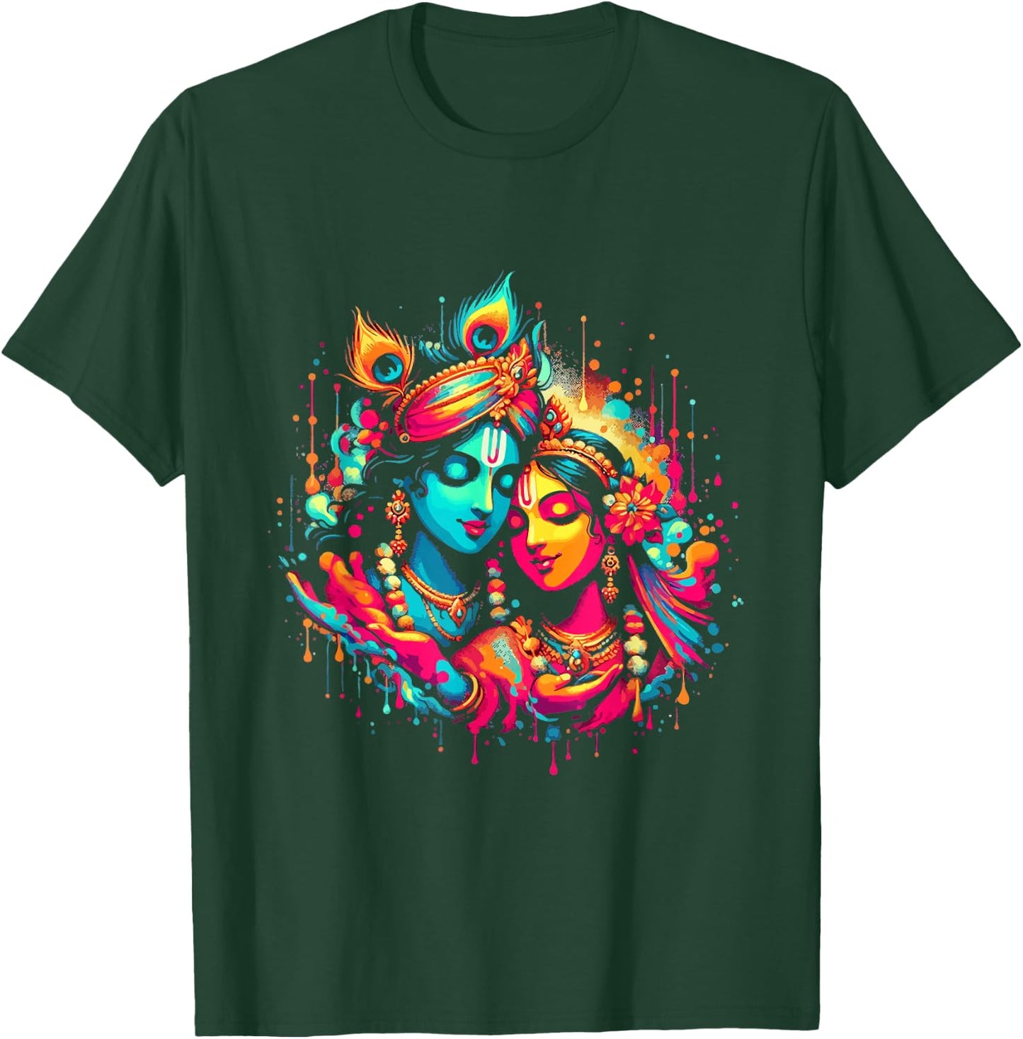 Lord Shri Krishna Radha Rani Radhika Krishna Lover Devotee T-Shirt - T-Shirt | Forest