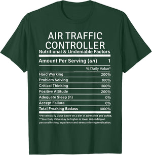 Air Traffic Controller Nutritional Facts Air Traffic Control T-Shirt - T-Shirt | Forest