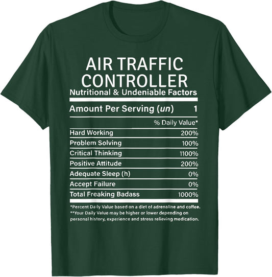 Air Traffic Controller Nutritional Facts Air Traffic Control T-Shirt - T-Shirt | Forest