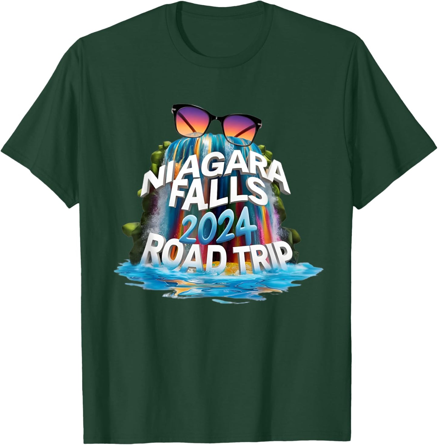Road Trips Squad Niagara Falls Souvenirs Family 2024 Design T-Shirt - T-Shirt | Forest