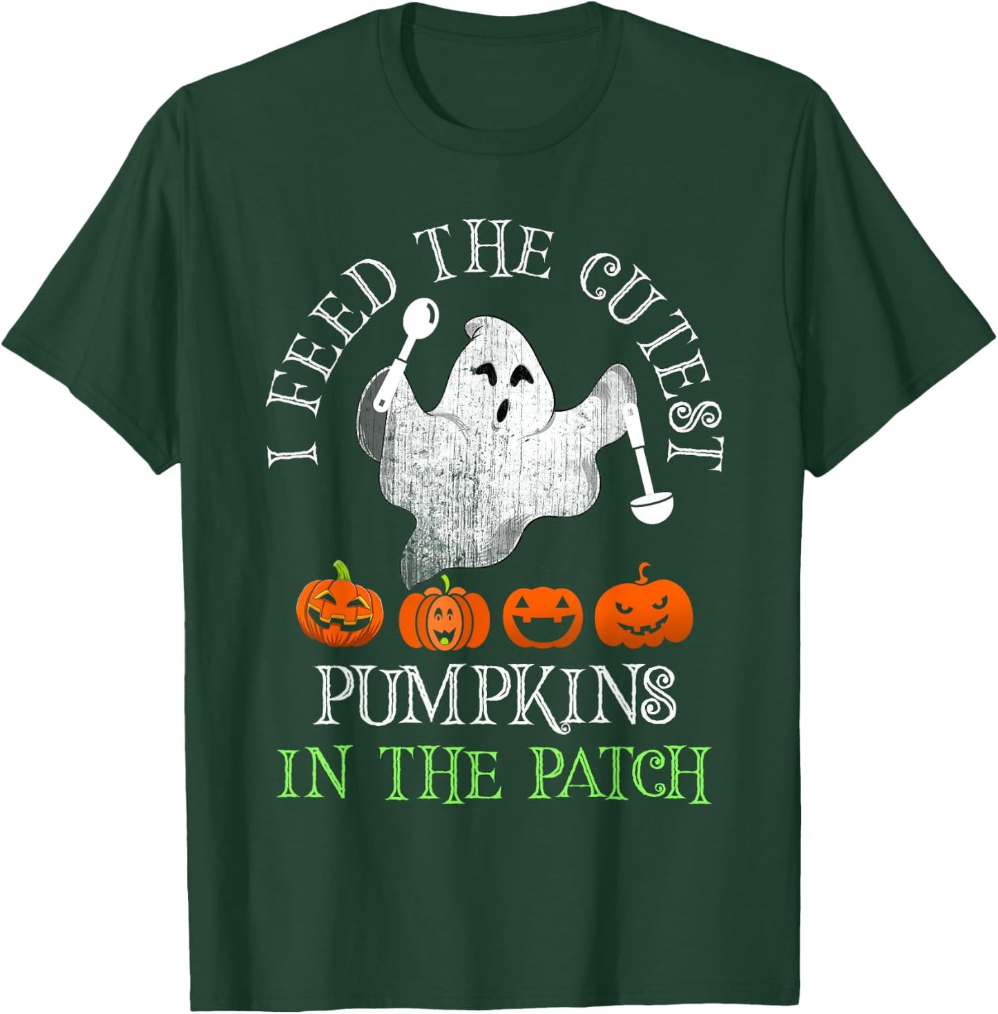 Halloween LUNCH LADY Squad School Food Service Boo Crew T-Shirt - T-Shirt | Forest