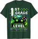 Back to School 1st Grade Boys Gamer First Day School Level T-Shirt - T-Shirt | Forest