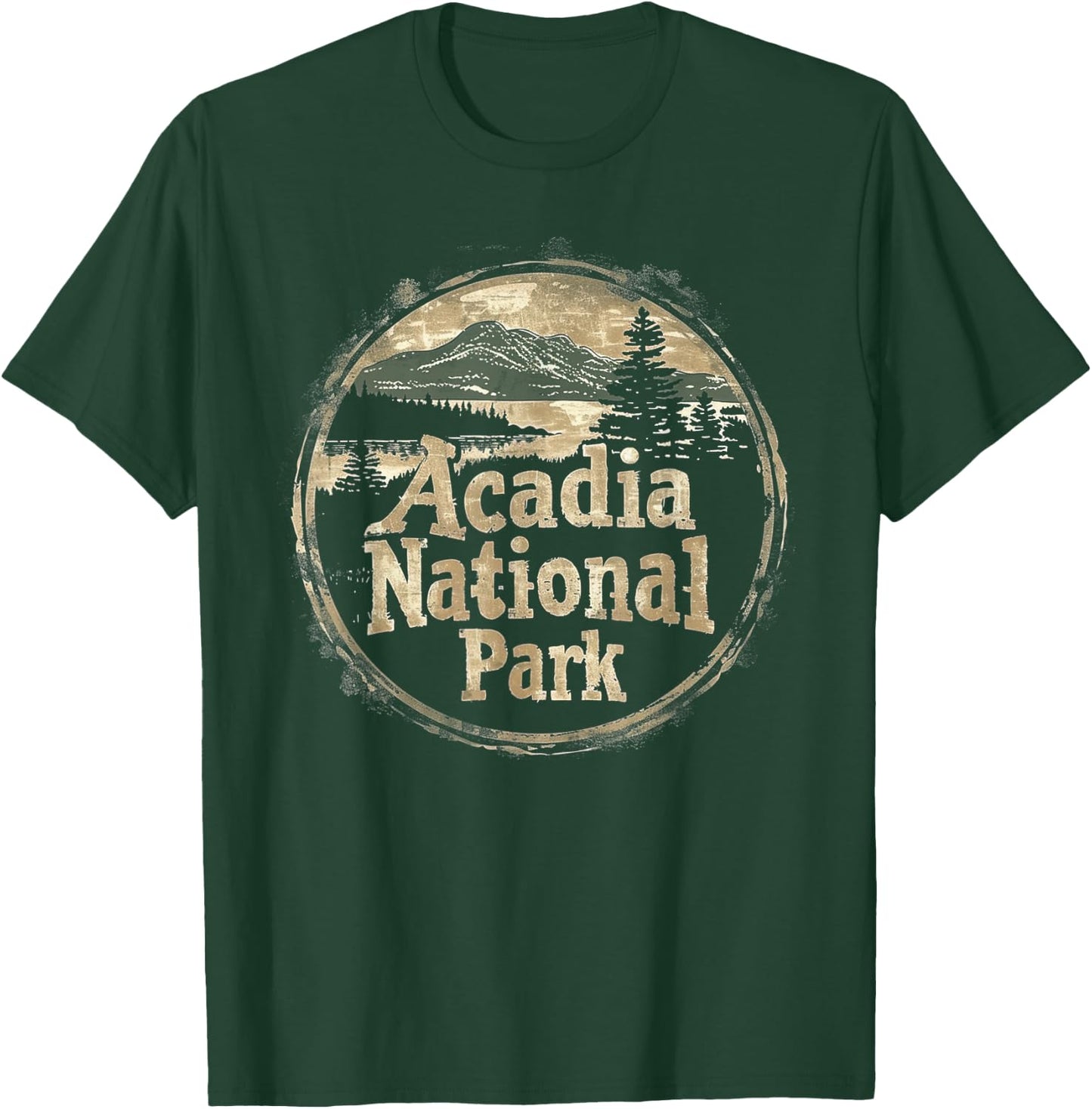Acadia - US National Park Vintage Men Women Kids Retro T-Shirt - T-Shirt | Forest