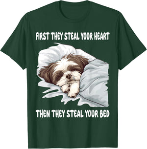 Shih Tzu Sleeping Pajamas Nightgown T-Shirt - T-Shirt | Forest