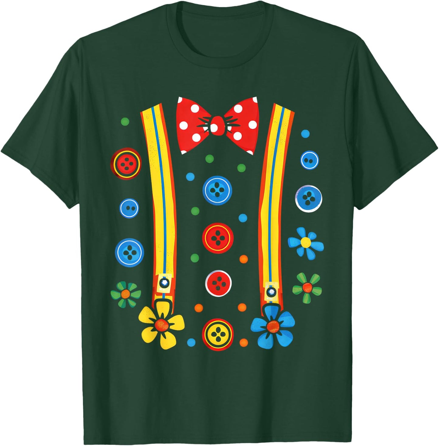 Clown Costume Circus Birthday Party Halloween Men Women Kids T-Shirt - T-Shirt | Forest