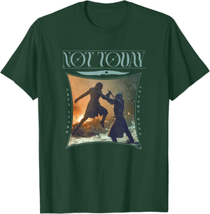 Game Of Thrones Not Today Night King & Arya Cinematic Panel T-Shirt - T-Shirt | Forest