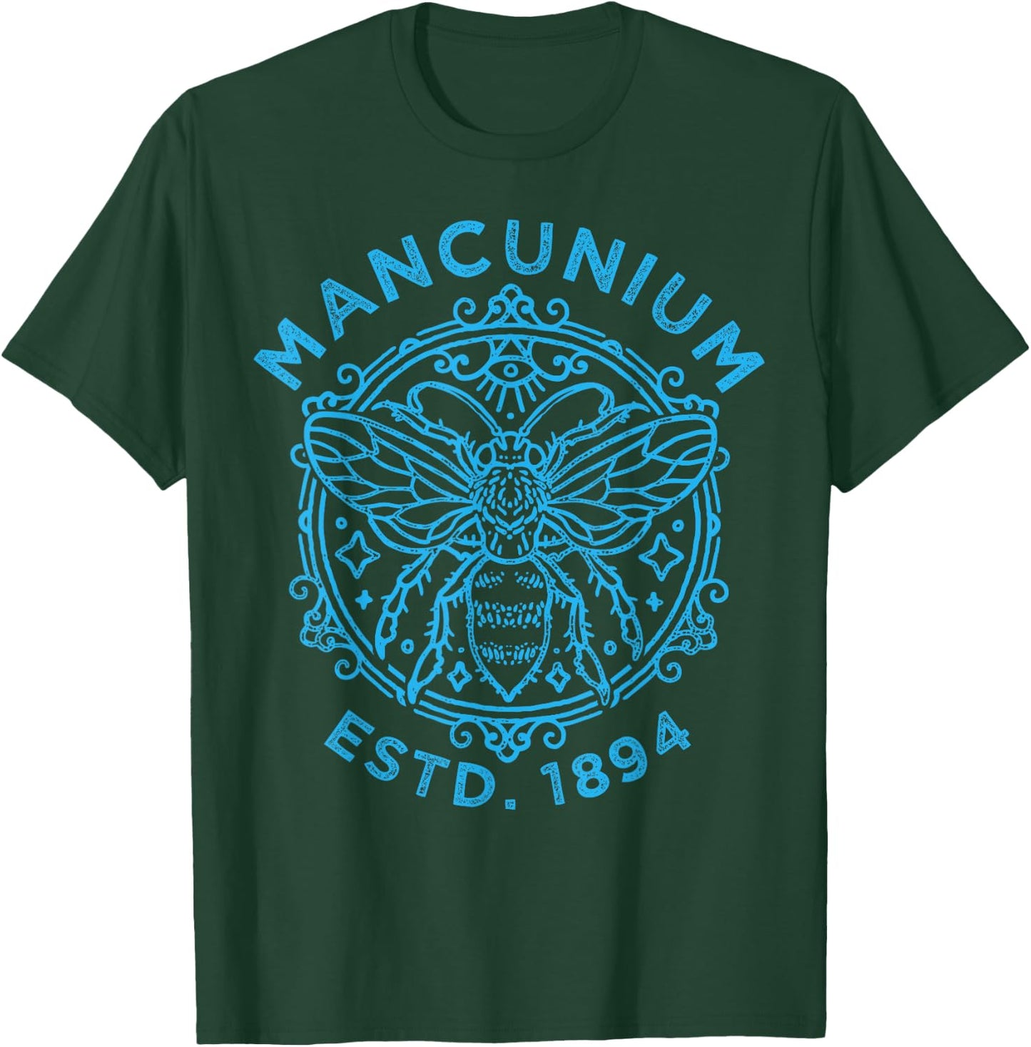 Mancunium 1894, Manchester City Worker Bee Design T-Shirt - T-Shirt | Forest