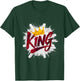 King with a Crown in Red and White T-Shirt - T-Shirt | Forest
