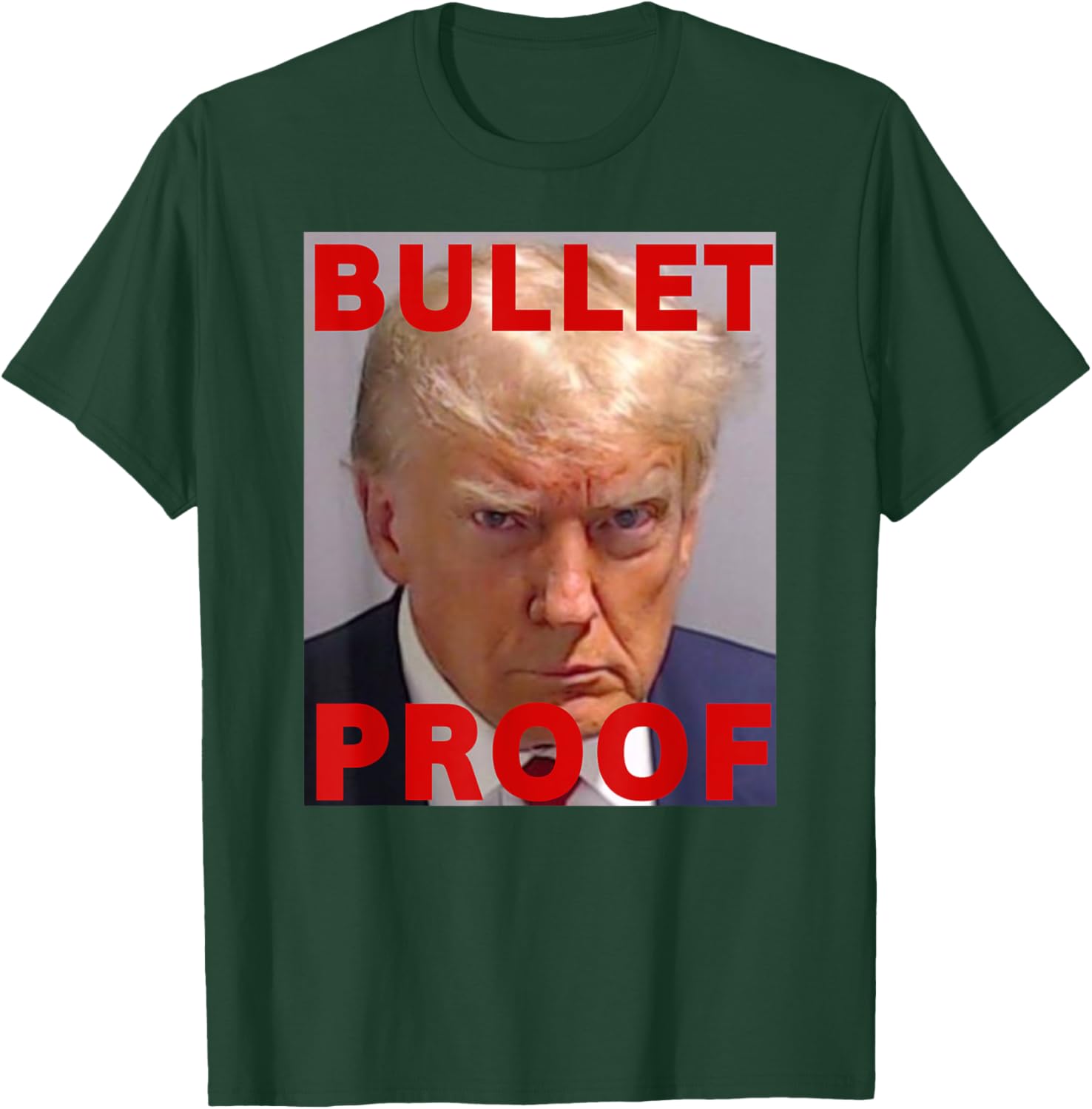 Bullet Proof Donald Trump 2024 Fight Fight Fight Trump Rally T-Shirt - T-Shirt | Forest