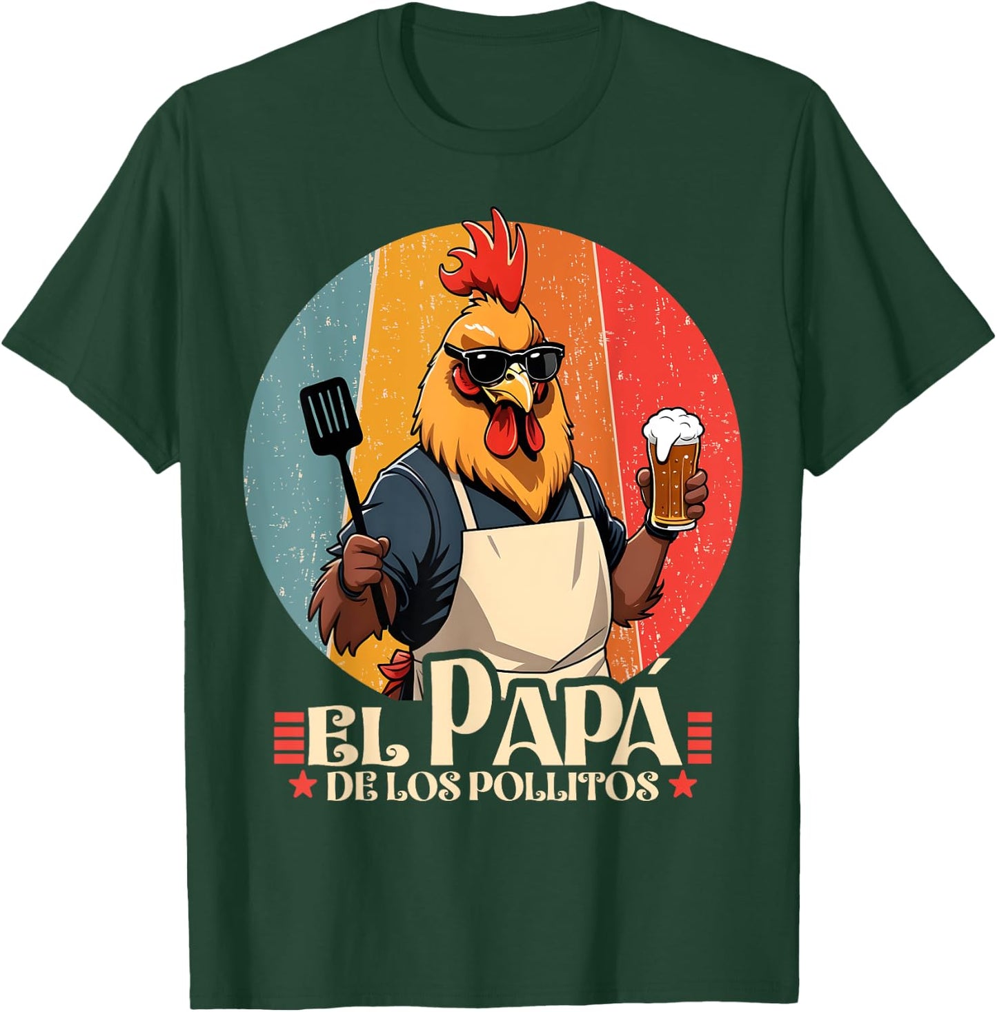 El Papa de lo pollitos funny Spanish Dia del Padre T-Shirt - T-Shirt | Forest