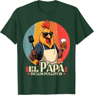 El Papa de lo pollitos funny Spanish Dia del Padre T-Shirt - T-Shirt | Forest
