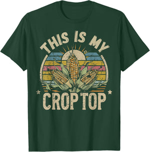 Vintage This Is My Crop Top Funny Farmer T-Shirt - T-Shirt | Forest