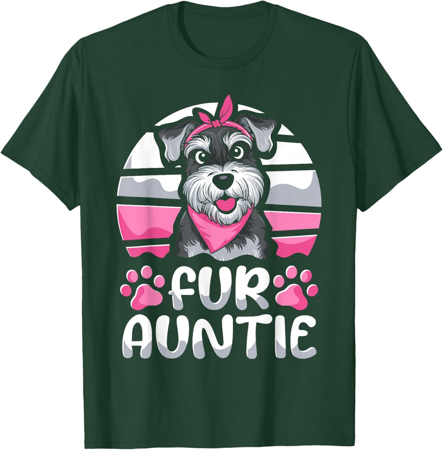 Fur Auntie Schnauzer Breed - Dog Aunt T-Shirt - T-Shirt | Forest