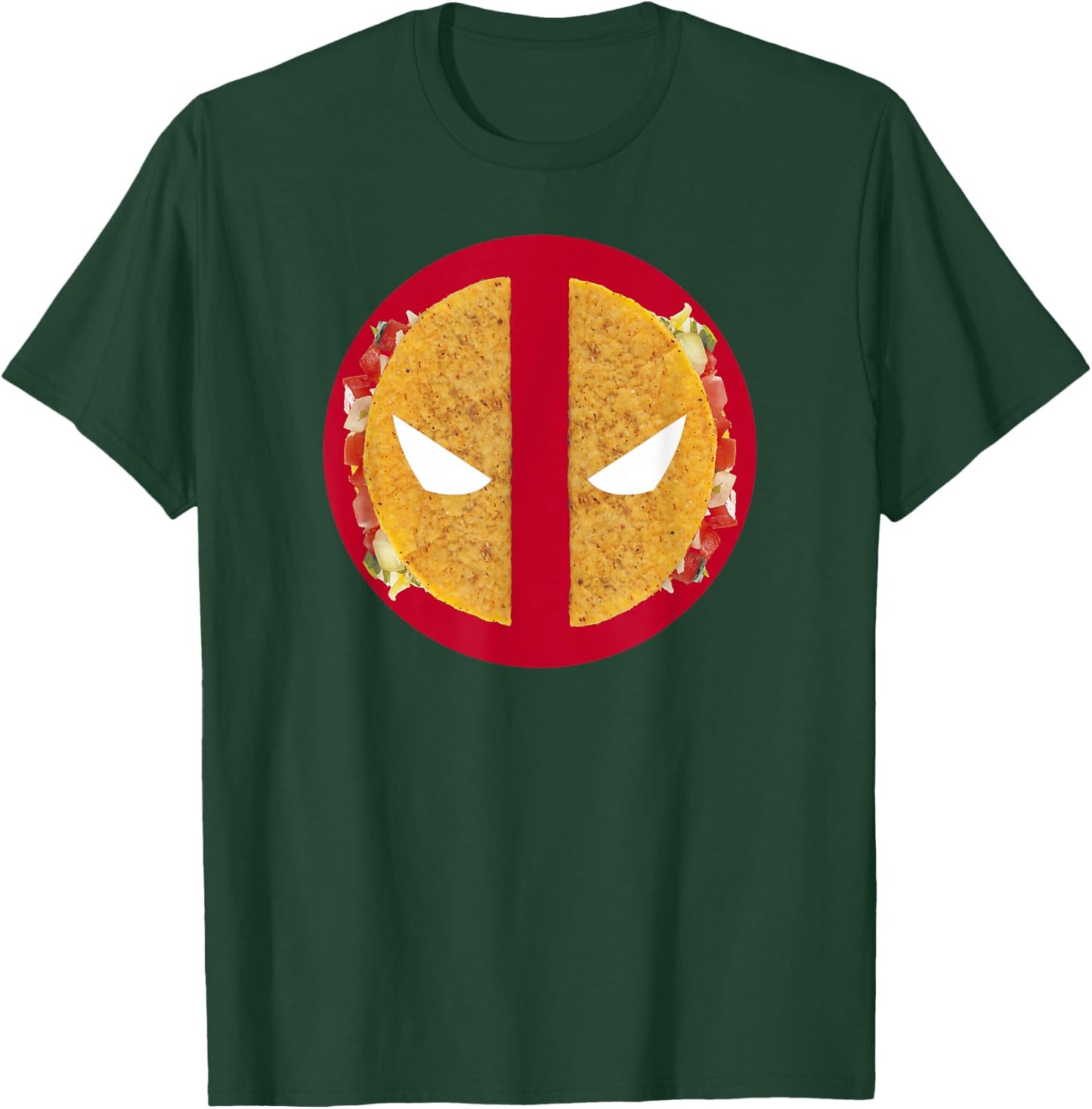 Marvel Deadpool Distressed Comic Taco Logo T-Shirt - T-Shirt | Forest