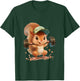 Nutty for Gains Fitness Squirrel Workout Gym Art T-Shirt - T-Shirt | Forest