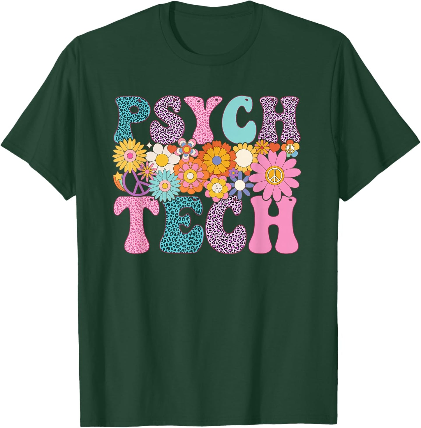 Psych Tech Week Groovy Leopard Appreciation Day T-Shirt - T-Shirt | Forest