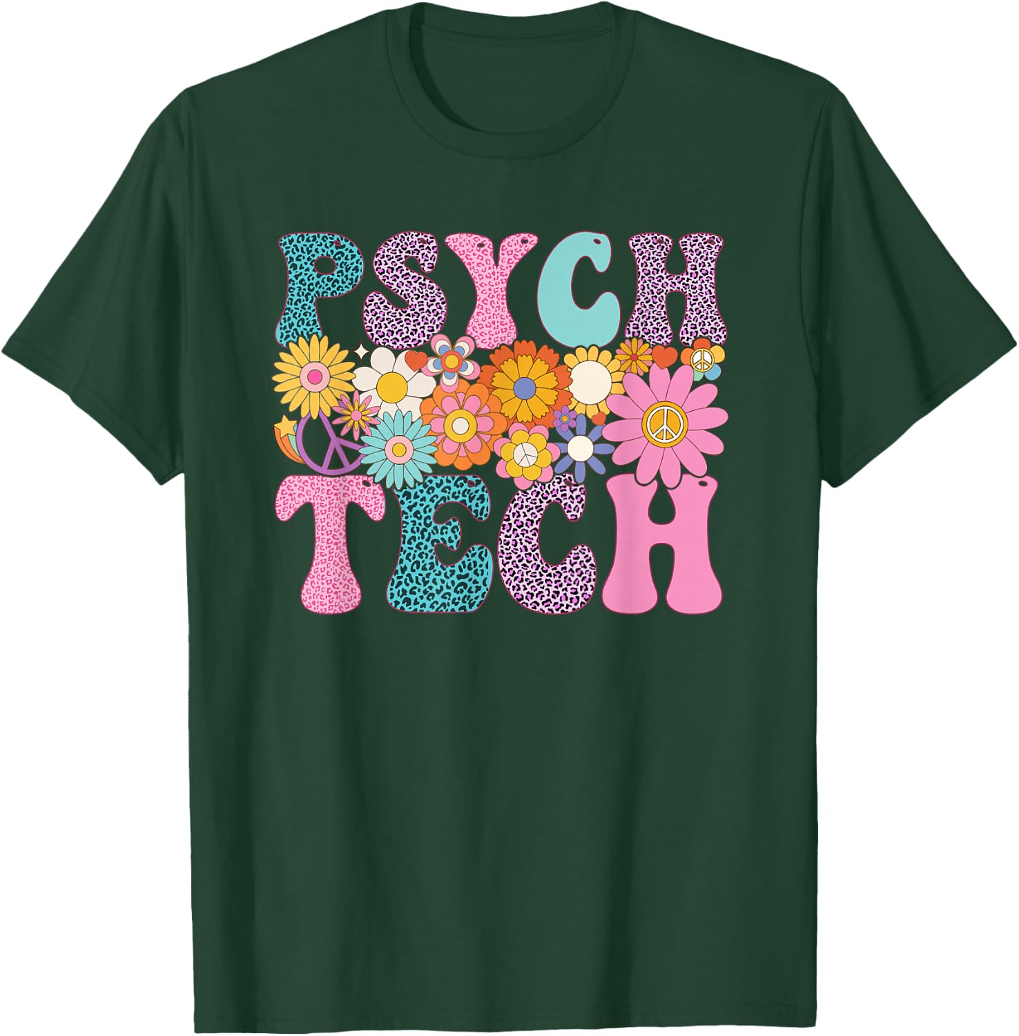 Psych Tech Week Groovy Leopard Appreciation Day T-Shirt - T-Shirt | Forest