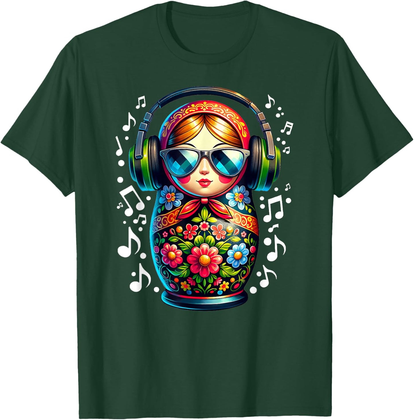 Russian Matryoshka Music Russia Russian Matryoshka T-Shirt - T-Shirt | Forest