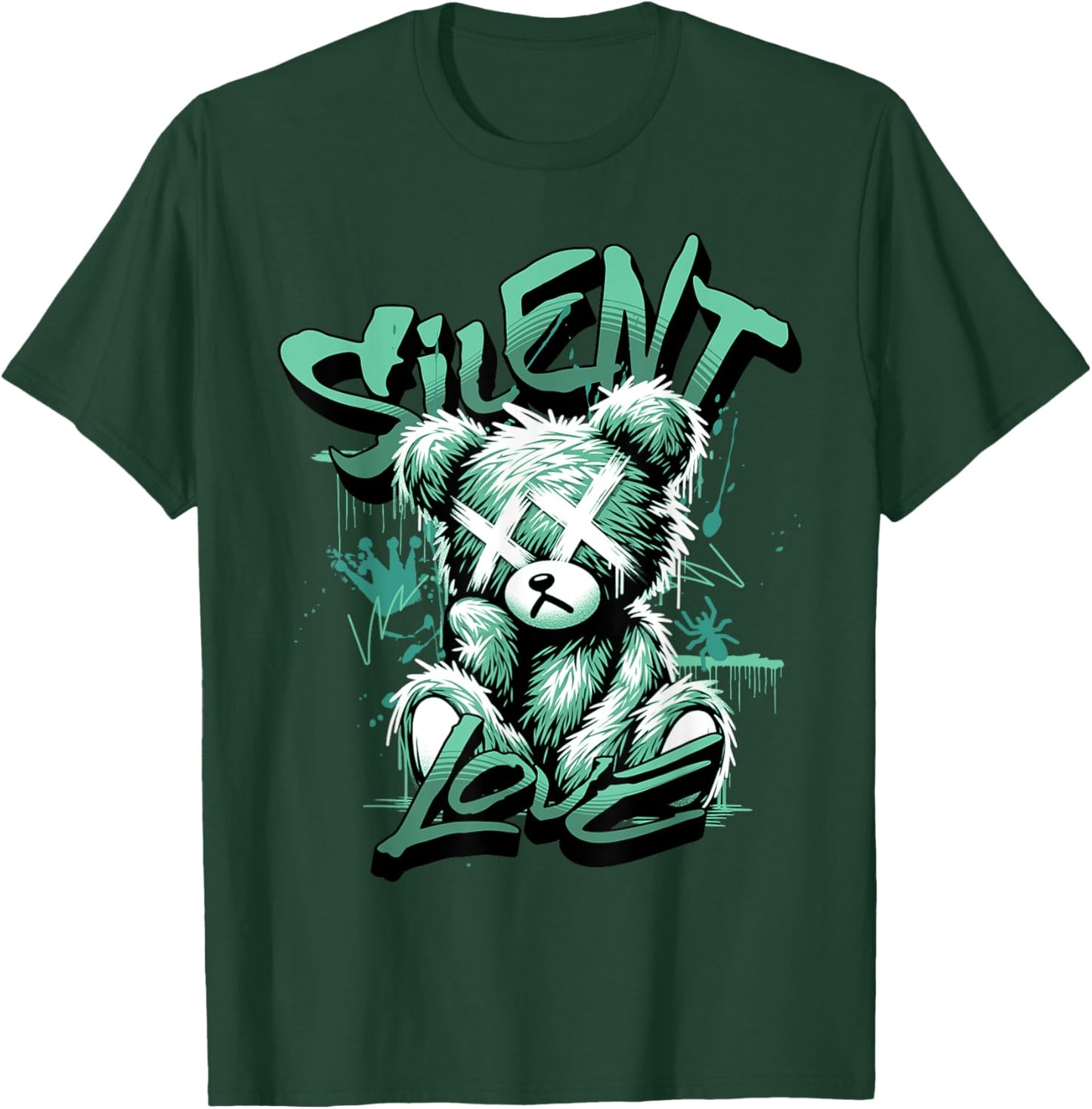 Silent Love Retro Green Glow 1s Matching Women T-Shirt - T-Shirt | Forest