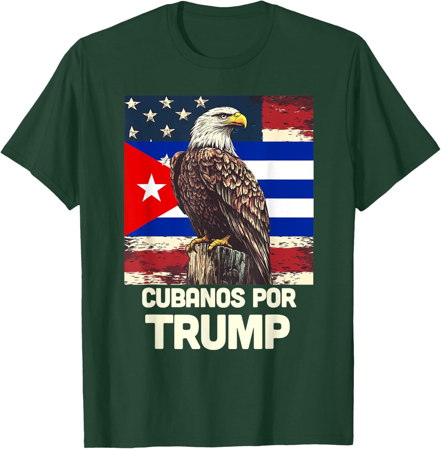 Cubanos Por Trump T-Shirt - T-Shirt | Forest