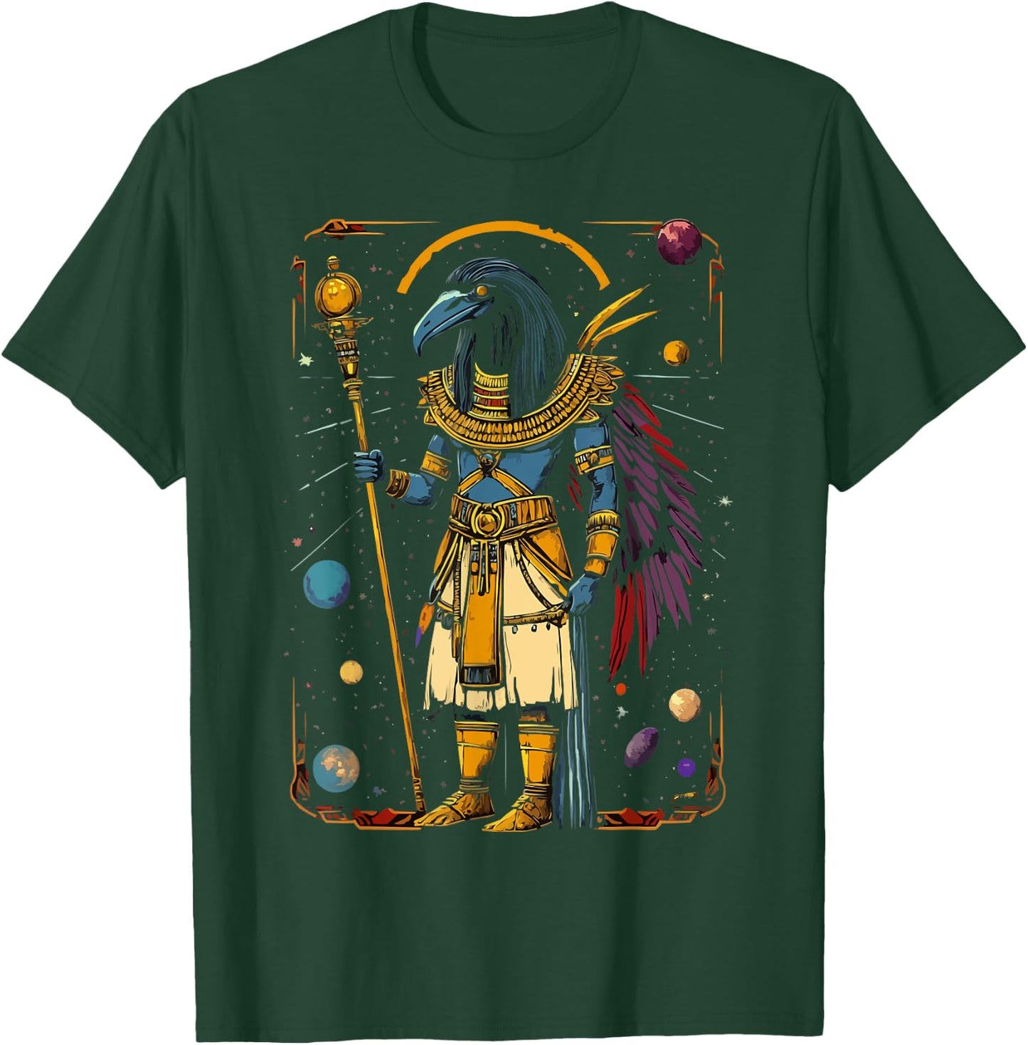 Thoth Egyptian God Egyptian Mythology Pyramid Ancient Egypt T-Shirt - T-Shirt | Forest