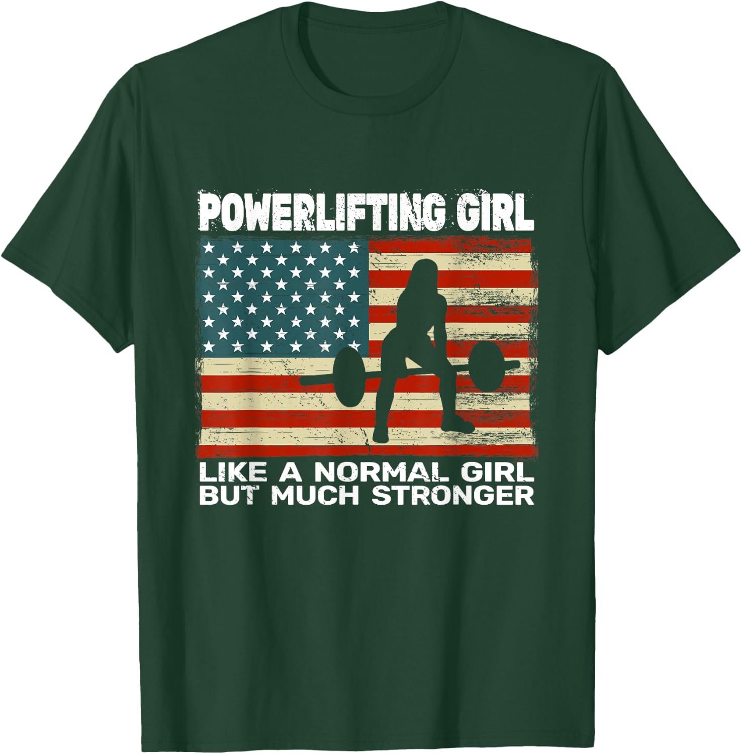 USA gym powerlifter powerlifting weightlifting T-Shirt - T-Shirt | Forest