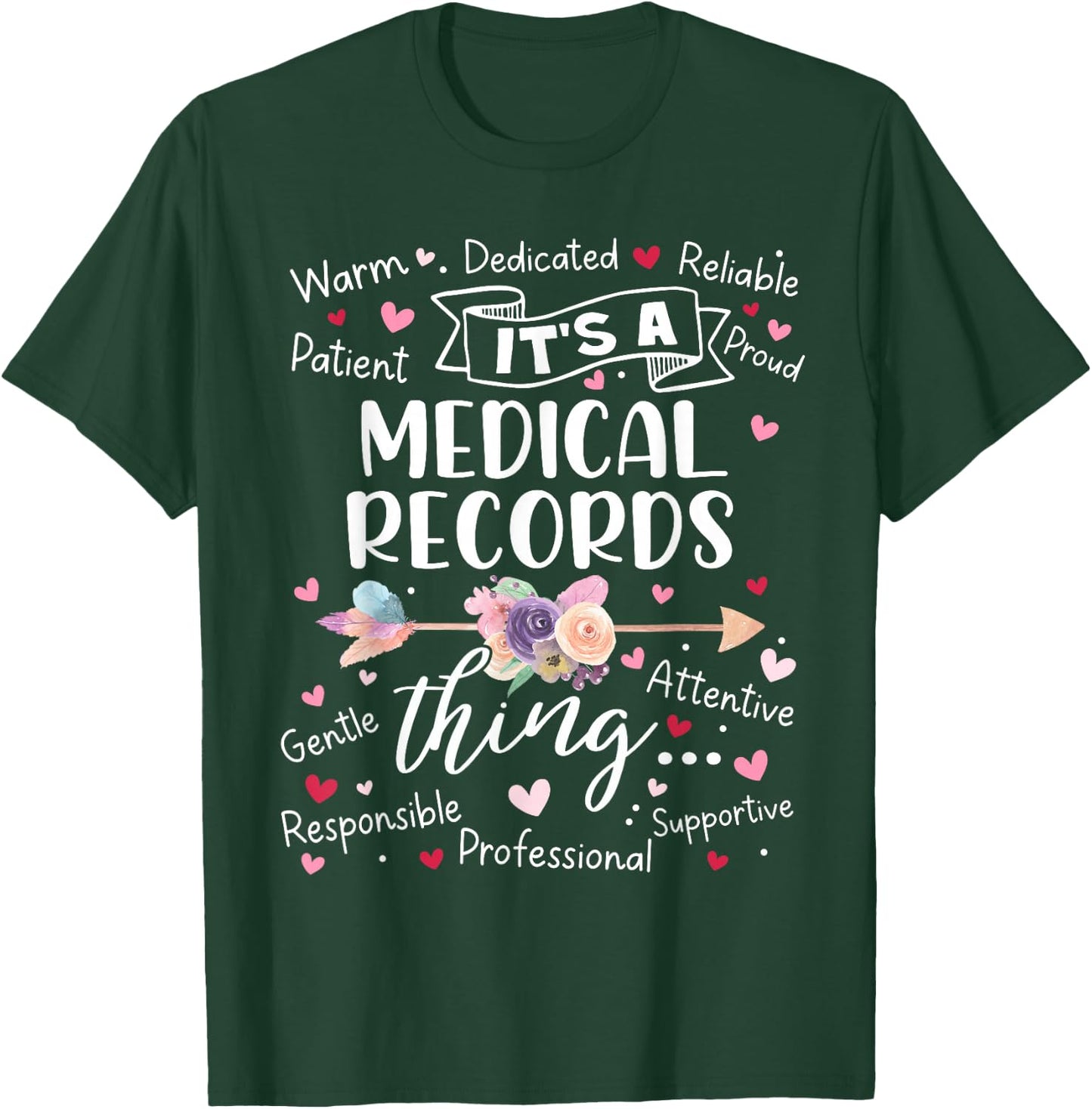 Medical Records Director Squad Team Crew Medical Clerk Women T-Shirt - T-Shirt | Forest
