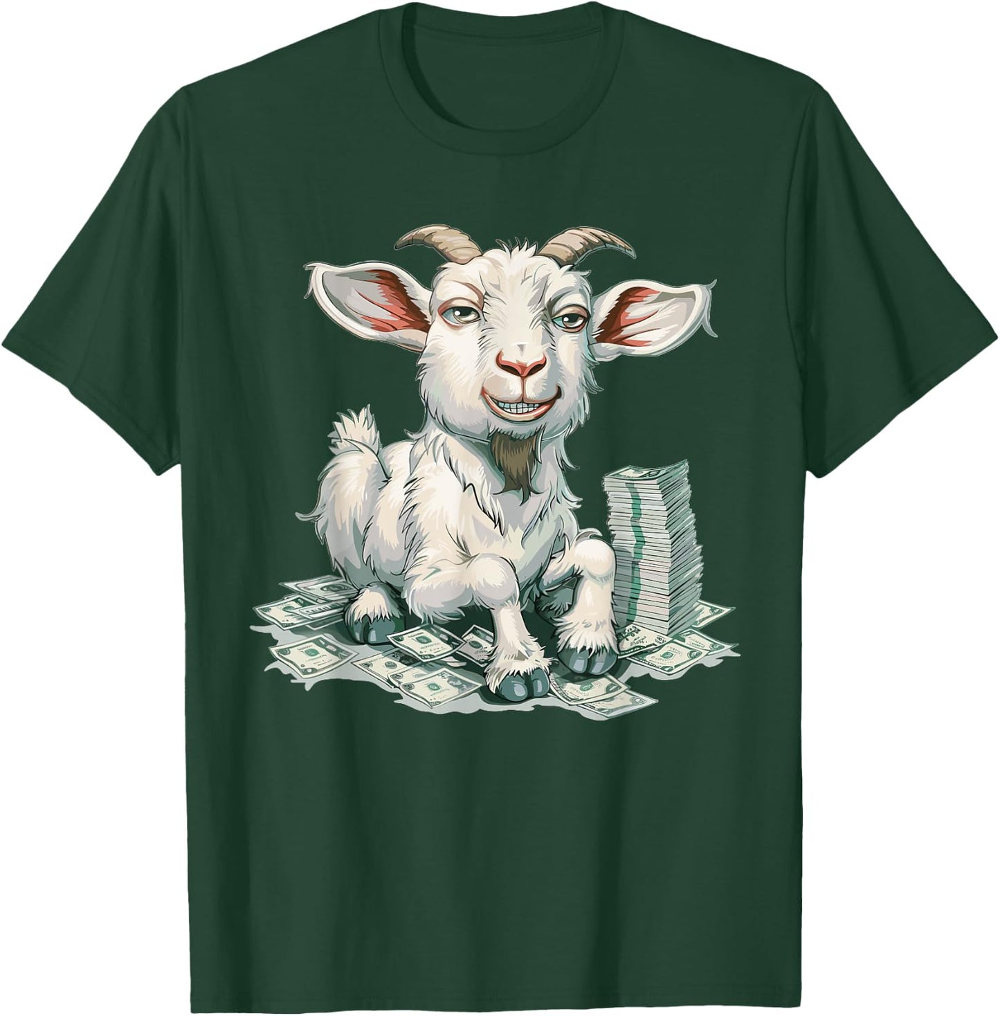 Cartoon Money Goat T-Shirt - T-Shirt | Forest