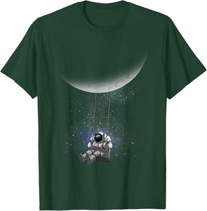 Space Themed Women Outer Space Moon Galaxy Astronaut T-Shirt - T-Shirt | Forest