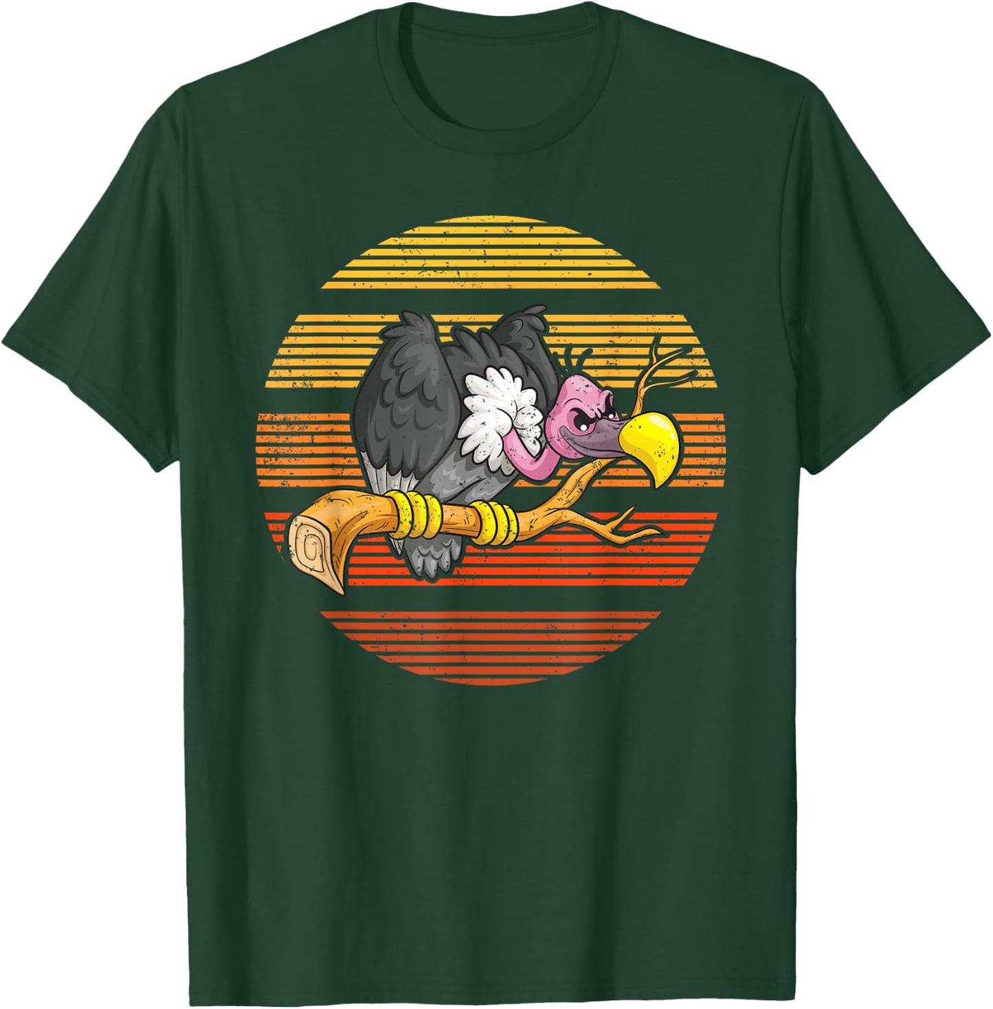 Vulture Bird Lover Gift Vintage Retro Vulture T-Shirt - T-Shirt | Forest