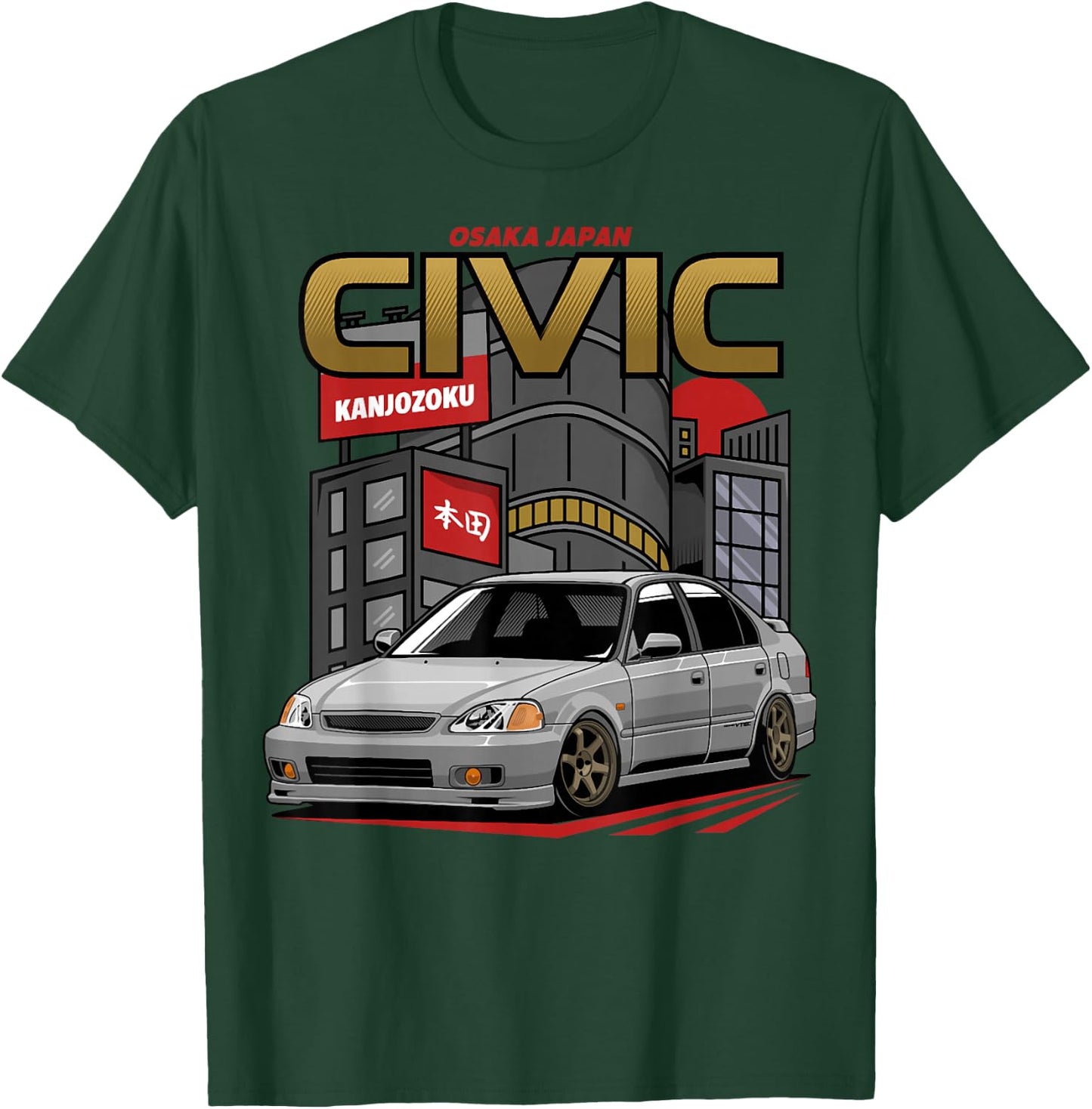 Civic EK Type R Japanese Car T-Shirt - T-Shirt | Forest