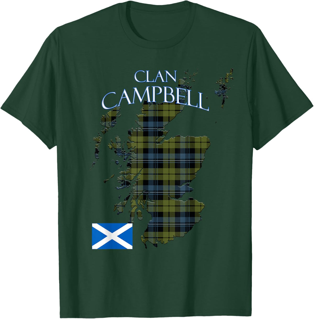 Campbell Scottish Clan Tartan Scotland T-Shirt - T-Shirt | Forest
