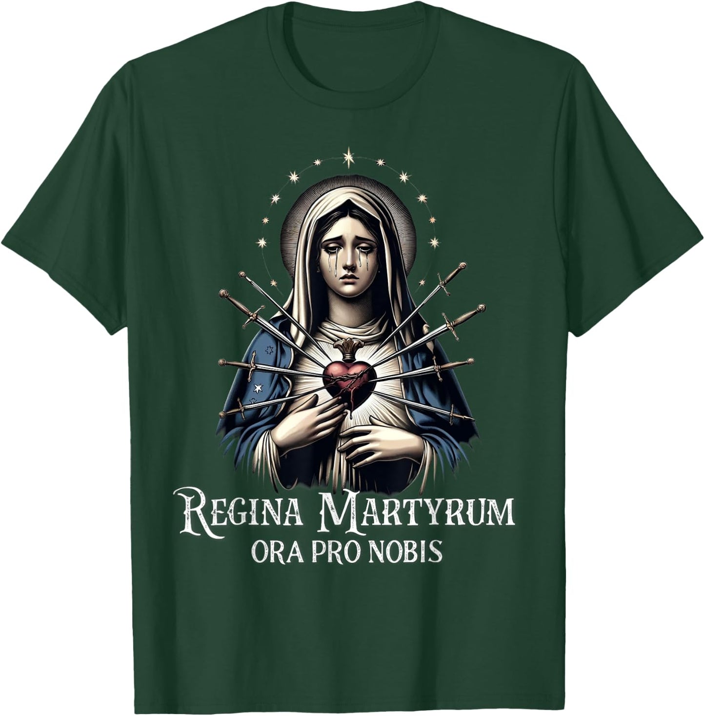 Mater Dolorosa Our Lady of Sorrows Virgin Mary Catholic T-Shirt - T-Shirt | Forest