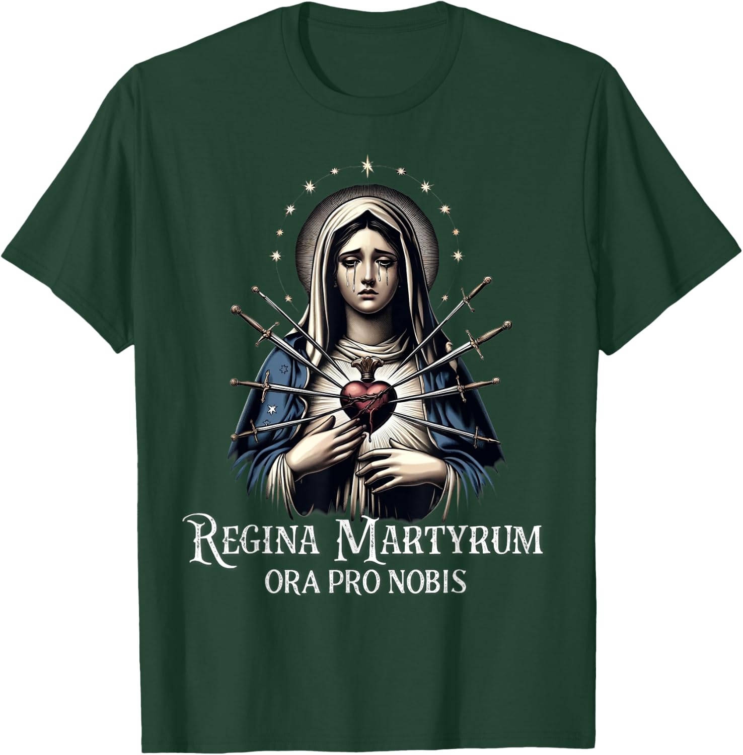 Mater Dolorosa Our Lady of Sorrows Virgin Mary Catholic T-Shirt - T-Shirt | Forest
