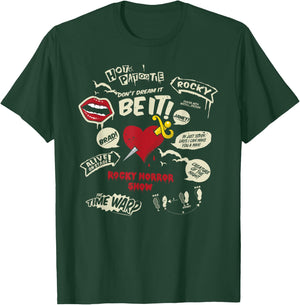 Rocky Horror Show Icons And Quotes T-Shirt - T-Shirt | Forest