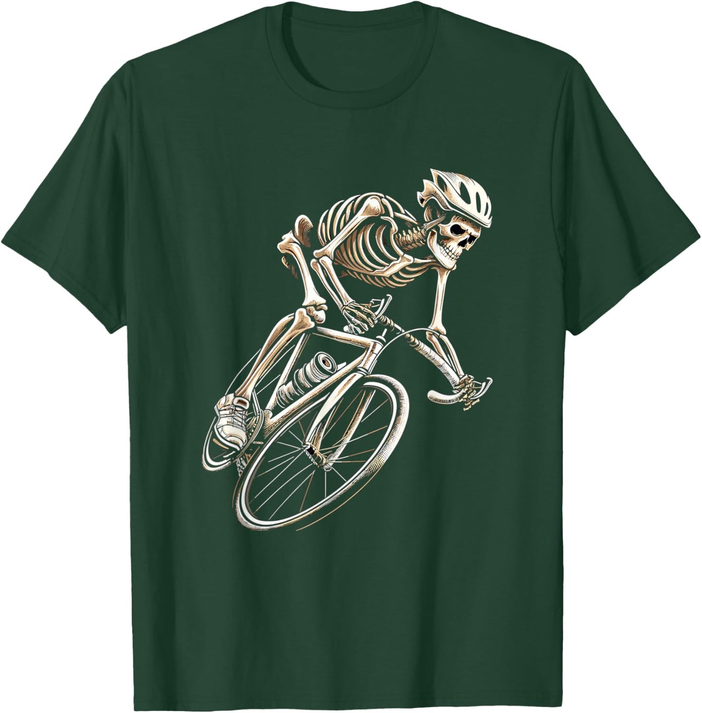 Skeleton Cycling Bike Halloween Bicycle Biking T-Shirt - T-Shirt | Forest