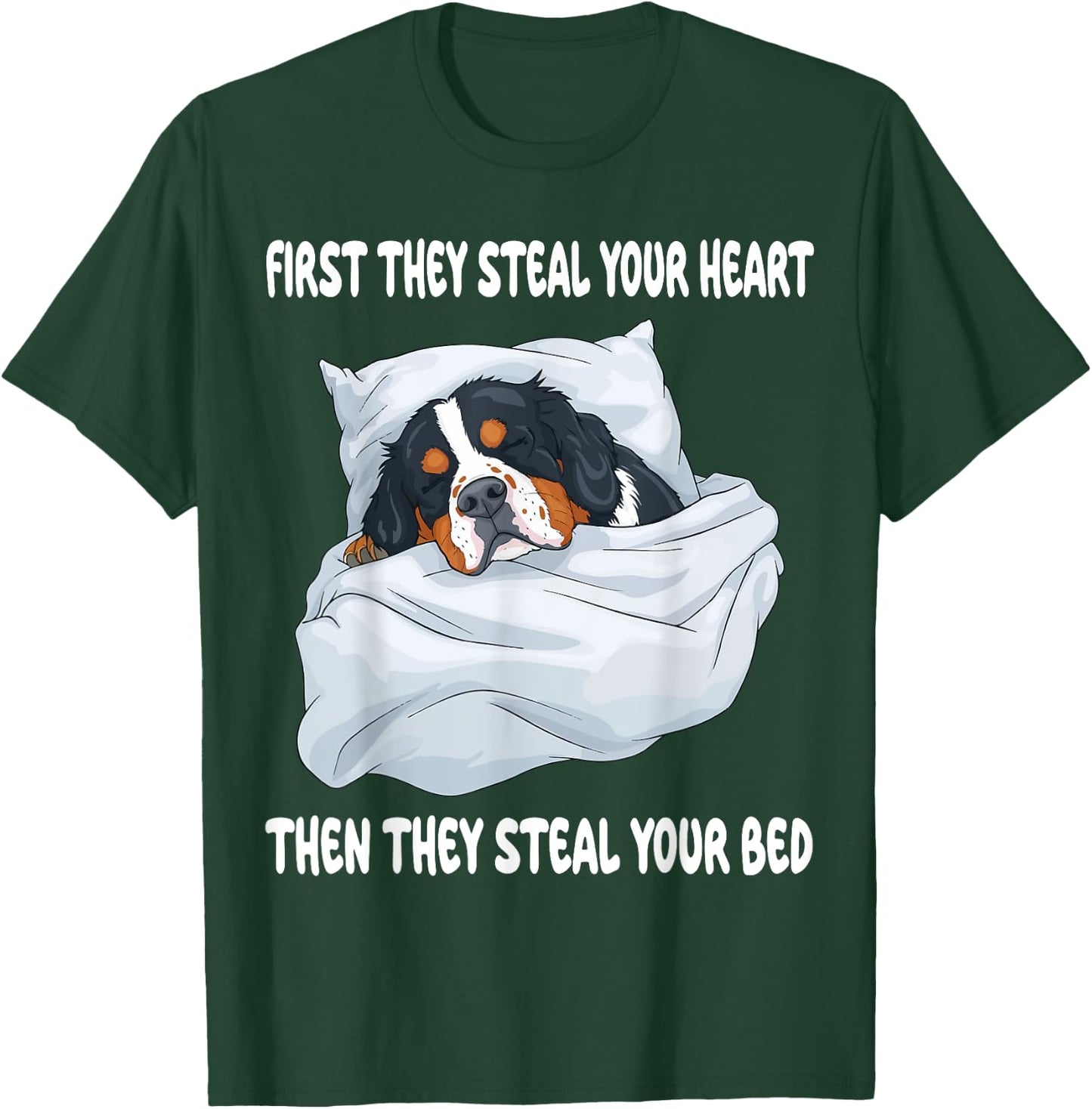 Greater Swiss Mountain Dog Sleeping Pajamas Nightgown T-Shirt - T-Shirt | Forest