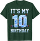 It's My 10th Birthday Ice Hockey 10 Years Bday Boy Kids T-Shirt - T-Shirt | Forest