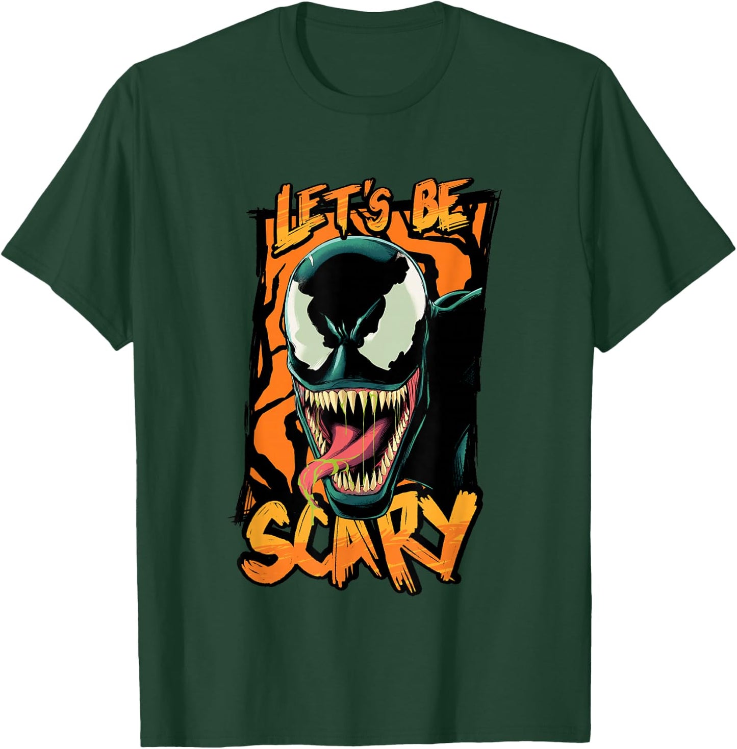 Marvel Classic Halloween Let's Be Scary Venom Portrait T-Shirt - T-Shirt | Forest