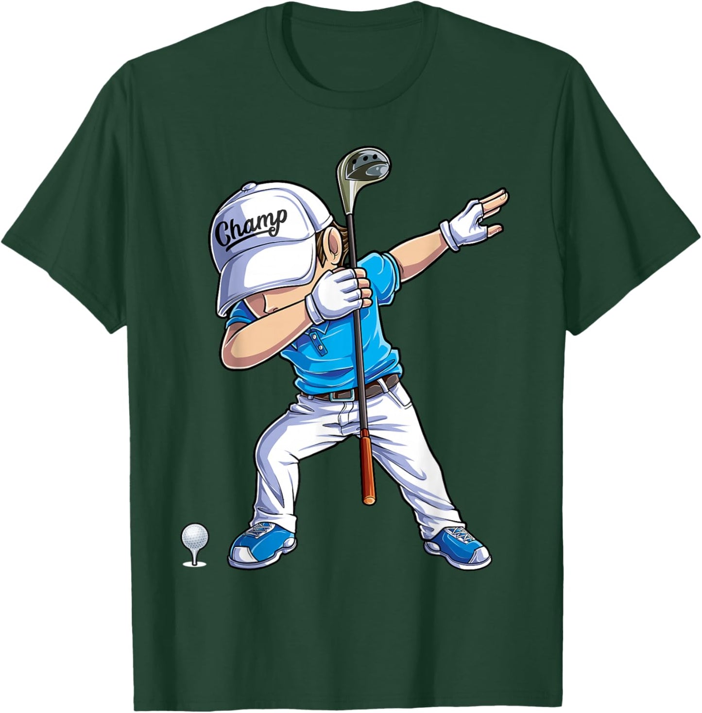 Dabbing Golf Player Golfer Golfing Funny Kids Boys Dab Dance T-Shirt - T-Shirt | Forest