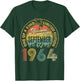 60 Years Old Vintage Retro September 1964 Birthday Men Women T-Shirt - T-Shirt | Forest