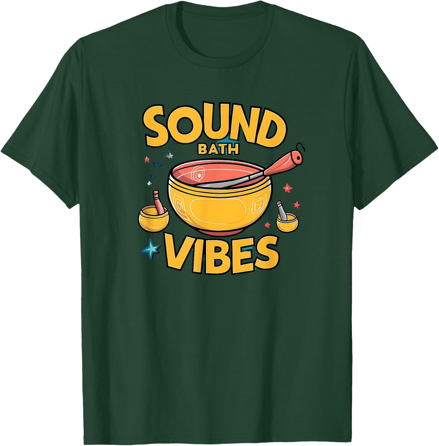 Sound Baths Vibes Meditation Healing Frequency T-Shirt - T-Shirt | Forest