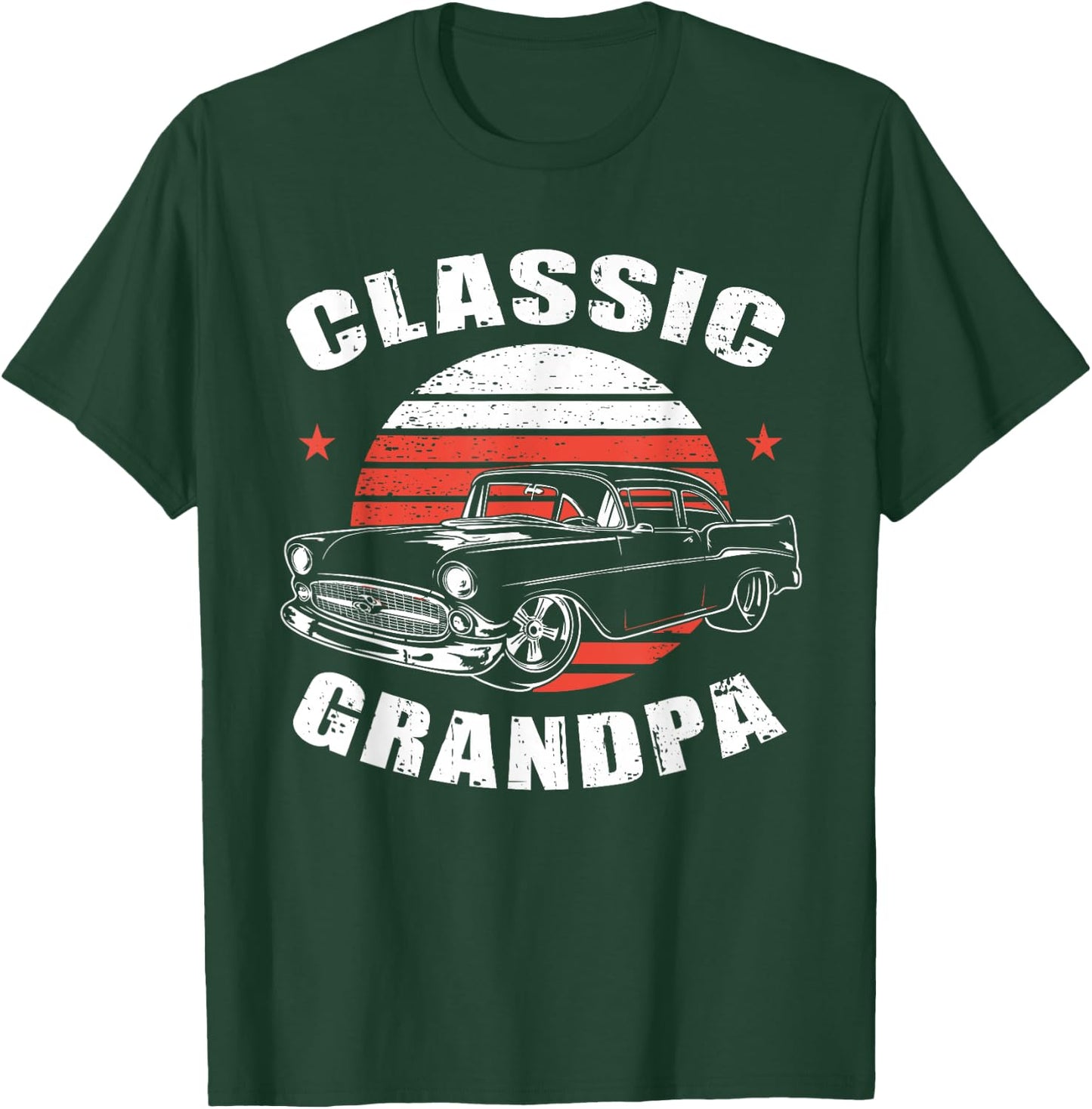 Grandpa Vintage Retro Classic Funny Car Lover Enthusiast T-Shirt - T-Shirt | Forest