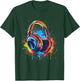 Headphones Music DJ Music Lover Splash EDM Music Headphones T-Shirt - T-Shirt | Forest