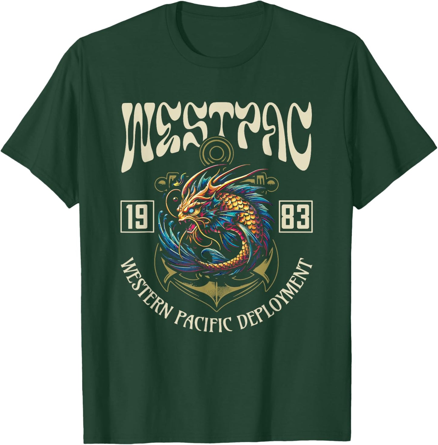 Westpac 1983 for Western Pacific Deployment 1983 Sailor T-Shirt - T-Shirt | Forest