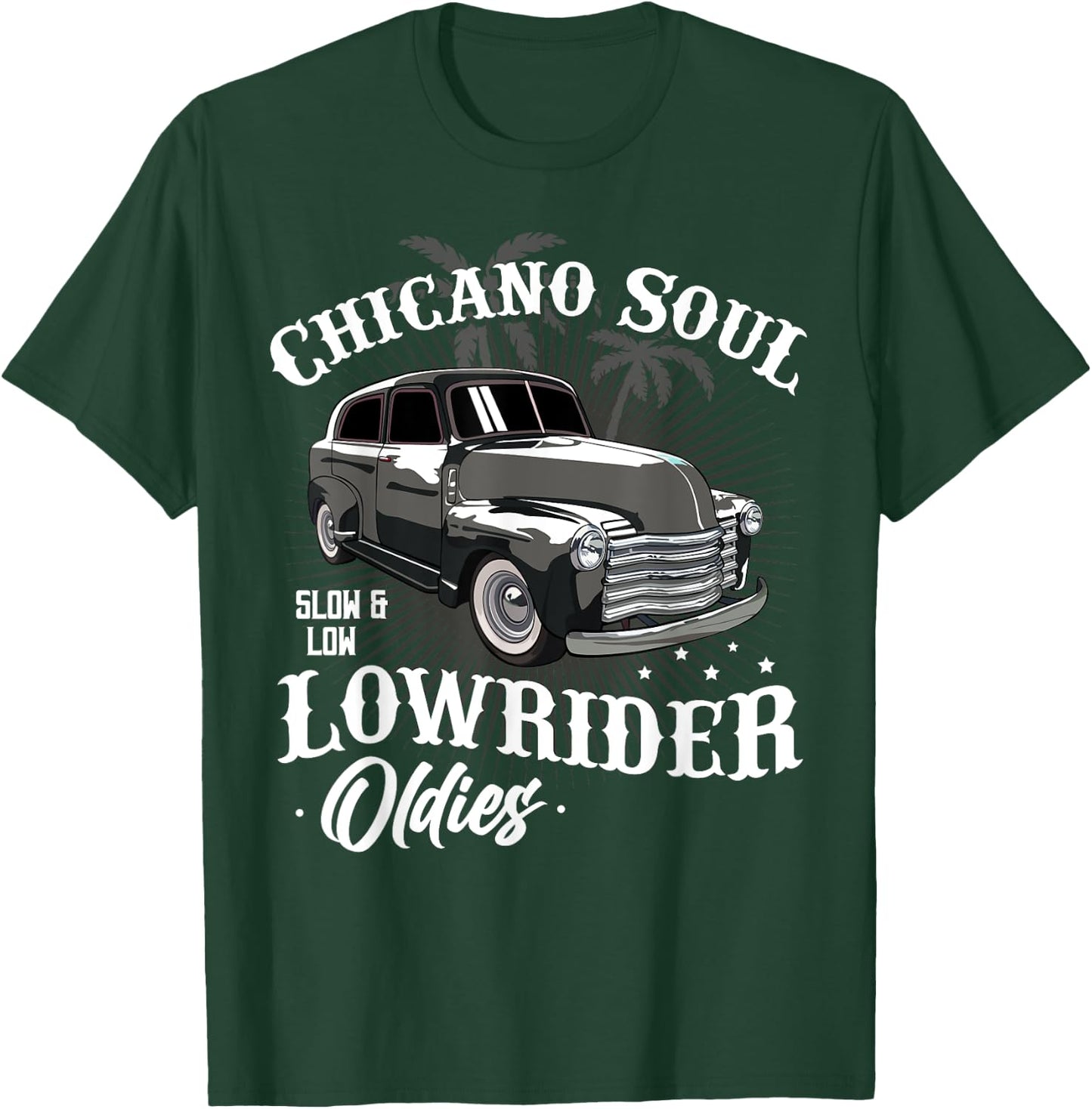 Lowrider Retro Chicano Mexican Latina Rider Cholo Car Lover T-Shirt - T-Shirt | Forest
