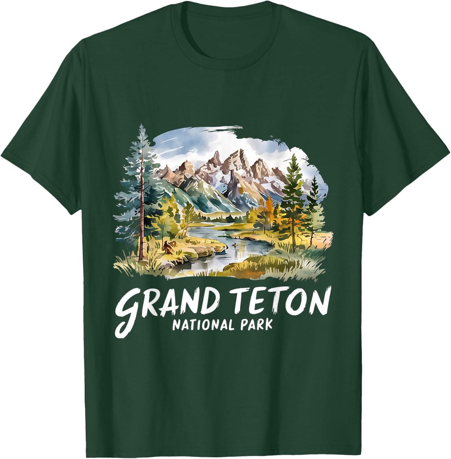 Grand Teton National Park Est 1929 Vintage National Park WY T-Shirt - T-Shirt | Forest