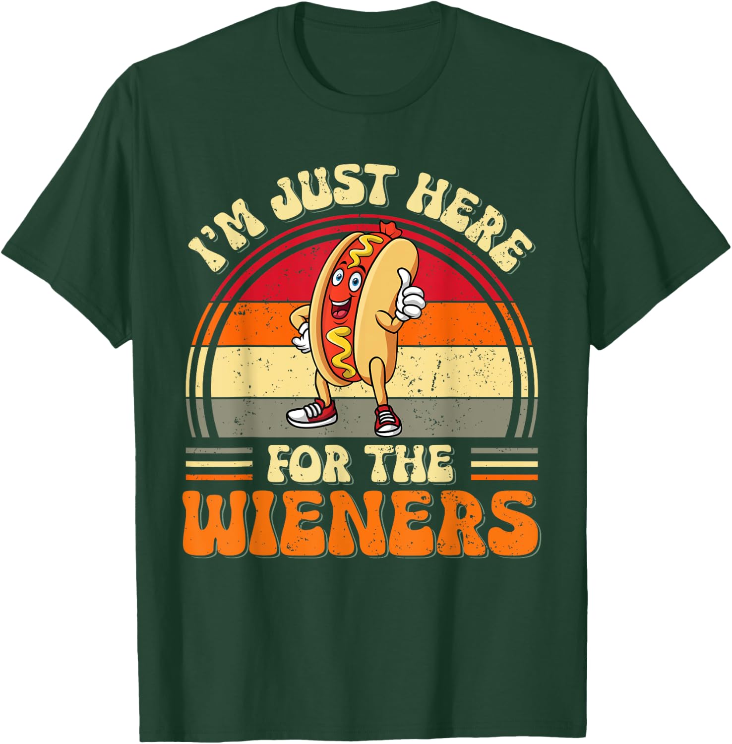 I'm Just Here For The Wieners Funny Wieners Hotdog For Kids T-Shirt - T-Shirt | Forest