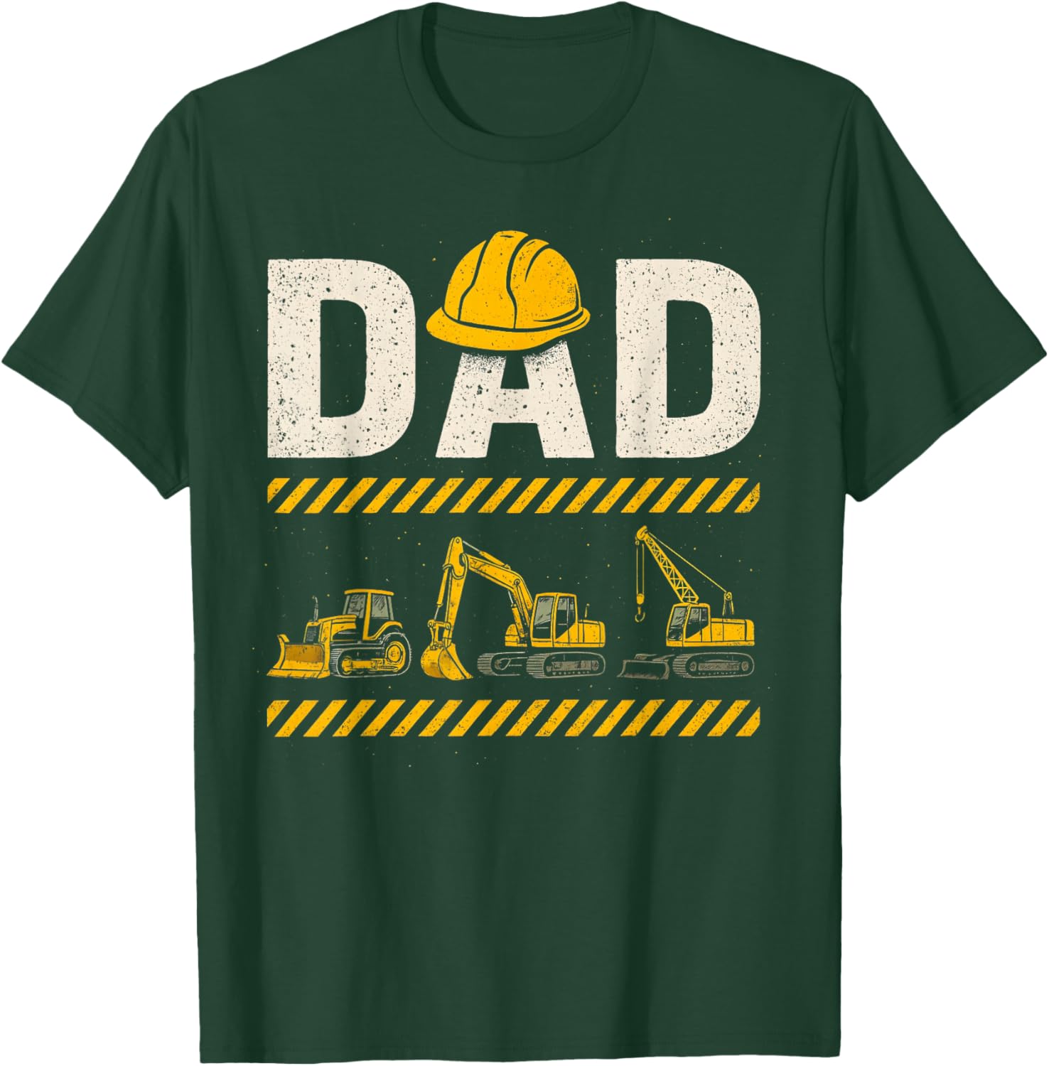 Funny Dad Construction Excavator Matching Family Fathers Day T-Shirt - T-Shirt | Forest