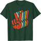 Retro Peace Sign V Fingers Graphic 60s 70s Vintage Peace T-Shirt - T-Shirt | Forest